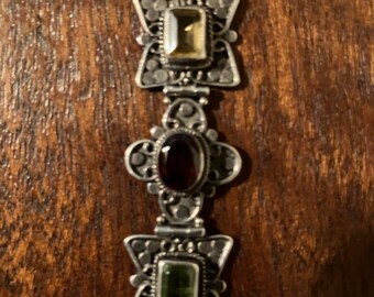 Sterling and Gemstone Bracelet