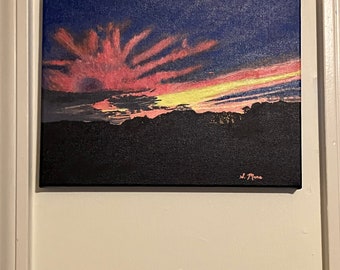 Sunset Acrylic Painting on Canvas
