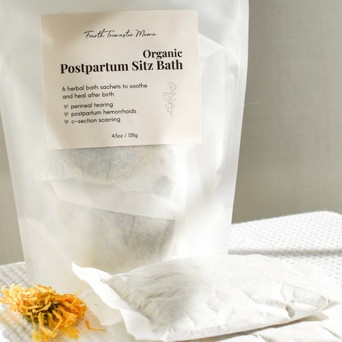 Organic Postpartum Herbal Bath Soak for After Birth Recovery Etsy