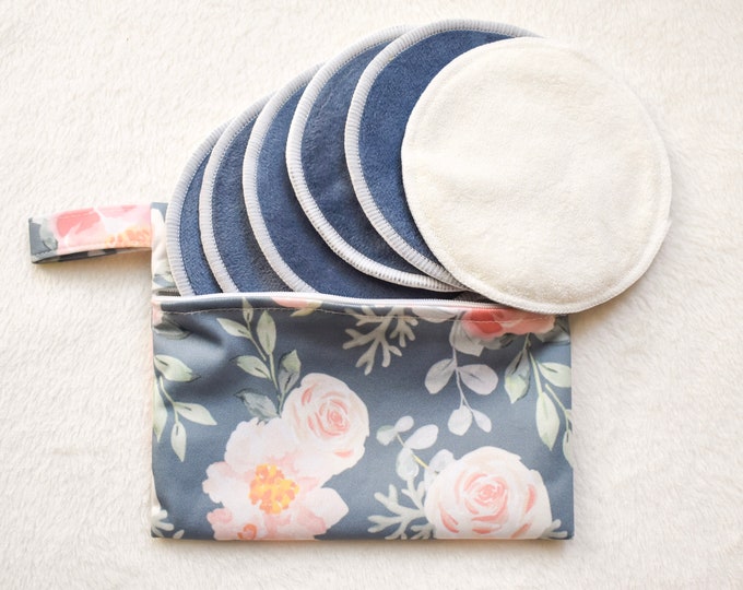 Reusable Organic Bamboo Nursing Pads, Soft and Absorbent, Three Pairs