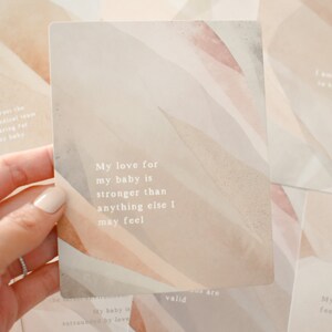 NICU Mama Affirmation Card from Fourth Trimester Mama that reads "My love for my baby is stronger than anything else I may feel"