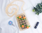 New Summer Fashion Girl Mobile Phone Bag Hand-woven DIY Beaded Bag Lipstick Change Bag Fashion Vacation Leisure Beach Bag