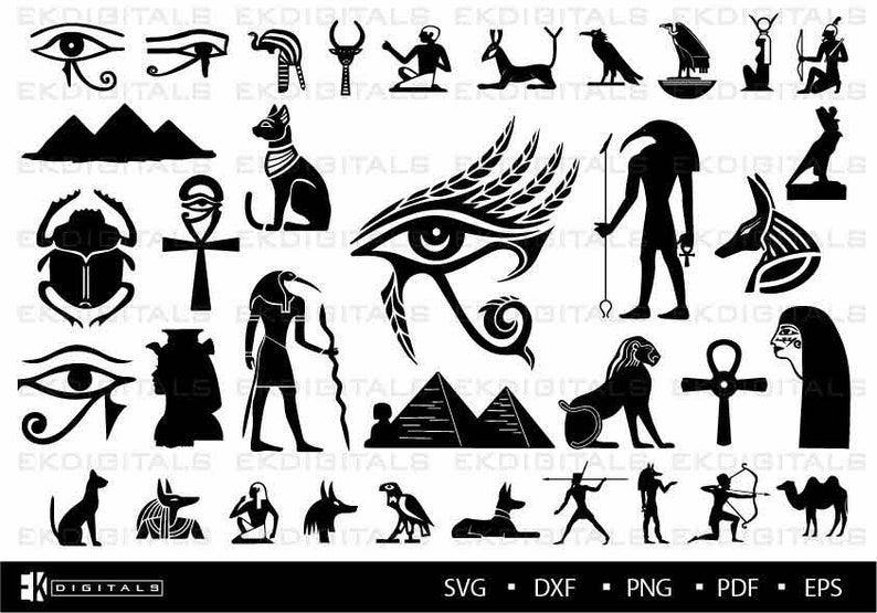 Egyptian Bundle Logo Vinyl Stencil Pharaoh Clipart Print | Etsy