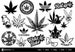 Cannabis Bundle | Logo Vinyl Stencil | Weed Clipart Print | Cricut Cutting files, Silhouette Cameo | Svg, Png, Dxf, Eps, Pdf 