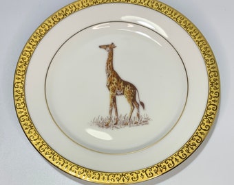 Royal Gallery Gold Buffet Giraffe Plate