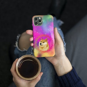 Dogecoin Phone Case | Shiba Inu Dog Case | To The Moon Crypto Galaxy Case | iPhone Case 12, 12 Mini, 12 Pro, Pro Max, X, Xr, Xs Max, Xs