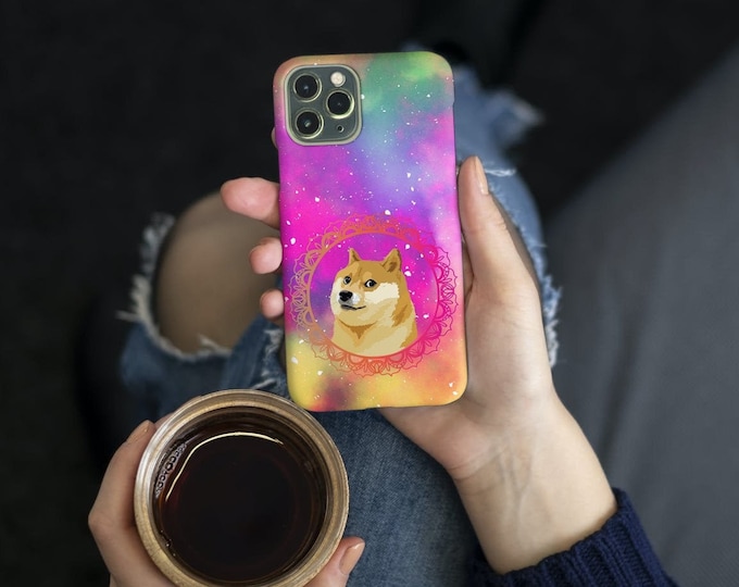 Dogecoin Phone Case | Shiba Inu Dog Case | To The Moon Crypto Galaxy Case | iPhone Case 12, 12 Mini, 12 Pro, Pro Max, X, Xr, Xs Max, Xs