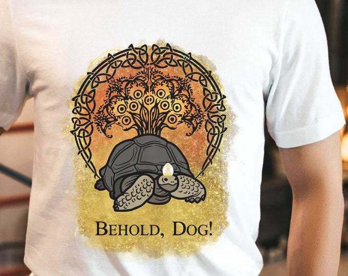 Elden Ring Dog Tee | Pope Turtle Miriel T-Shirt | Unisex Dark Souls Shirt | Dog Turtle Shirt | Gamer T-Shirt