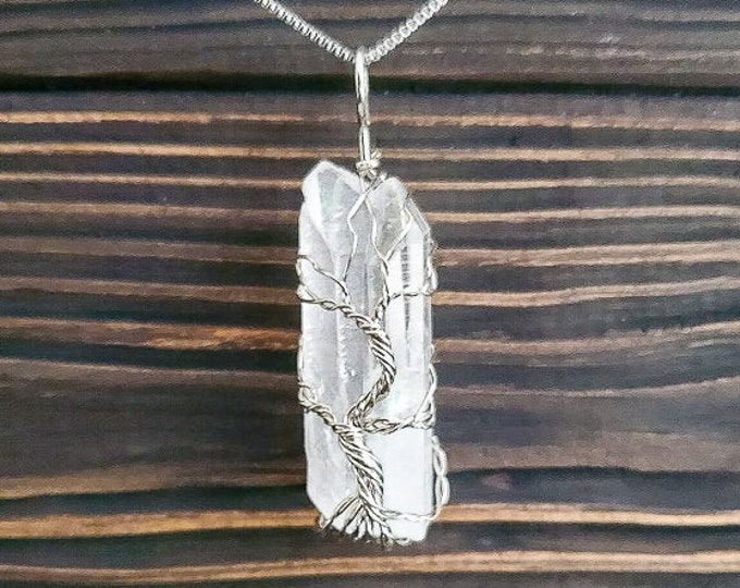 Raw Crystal Quartz Necklace