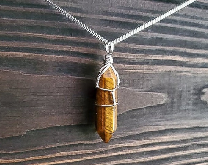 Golden Tiger's Eye Point Necklace