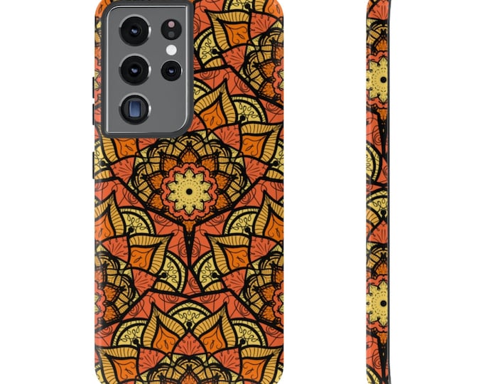 Mandala Phone Case | Geometric Boho Aesthetic Phone Case | iPhone Case 12, 12 Mini, 12 Pro, Pro Max, X, Xr, Xs Max, Xs, 8 | Galaxy Case