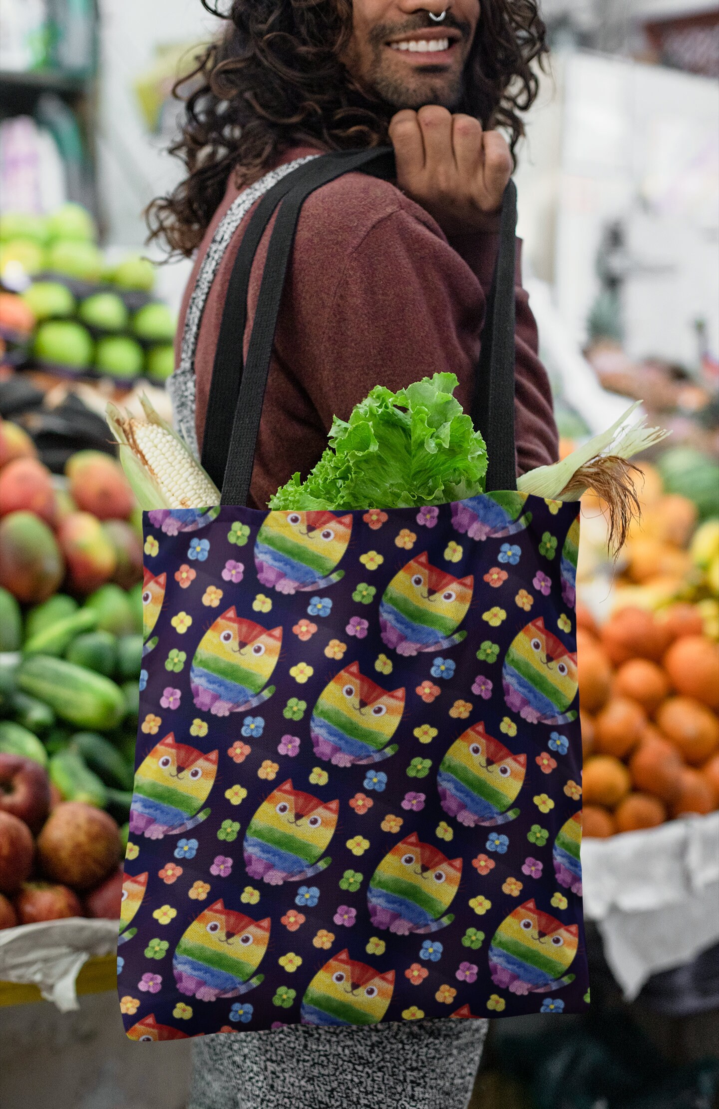 Rainbow tote bag | LGBT bag | Progressive lgbt bag | Gay pride bag | Pride  bag | Shopping bag | Rainbow shopping bag | rainbow bag |LGBT bag