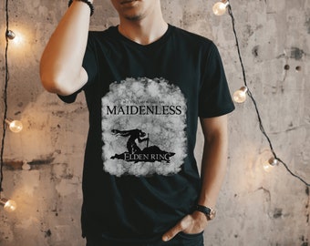 FerociTees Maidenless Elden Ring RPG Gamer Men's T-Shirt - Funny Video Game Tee (Printed In USA) - View #3