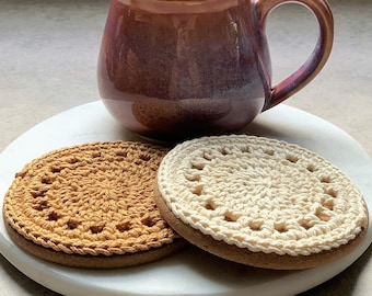 Coaster set, Crochet coaster, Cork coaster, Crochet, Coaster, Cork