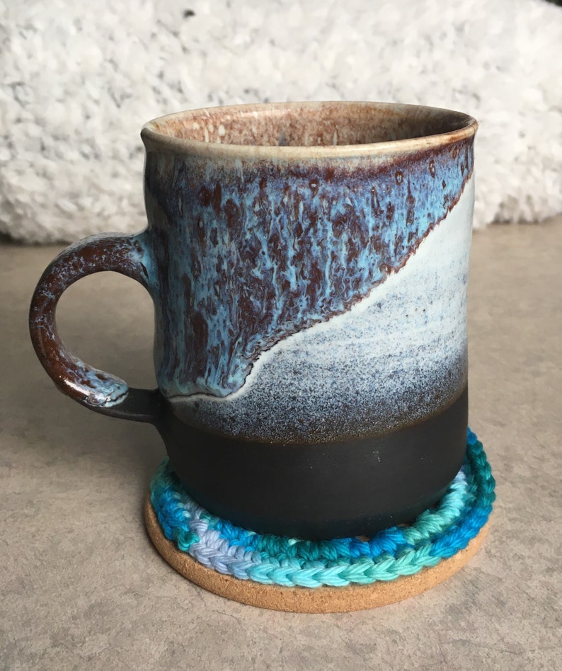 Cork coaster Crochet coaster Cork Crochet Coaster Coaster set