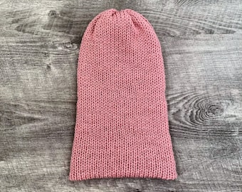 Knit Beanie, Double Thick, Slouchy or Brim