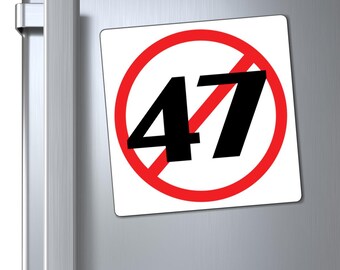 Imán para auto n.° 47. Imán para parachoques anti-Trump, anti-JD, anti-Partido Republicano, anti-Elon Musk, 15x15 cm