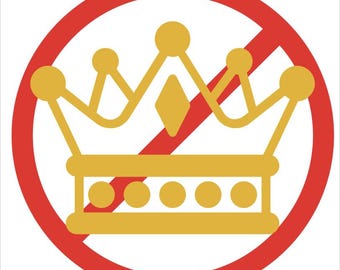 No Kings Digital Download 6x6" & 20x20" for printing. Transparent.  Anti Trump. Anti Maga. No King in America. PNG.