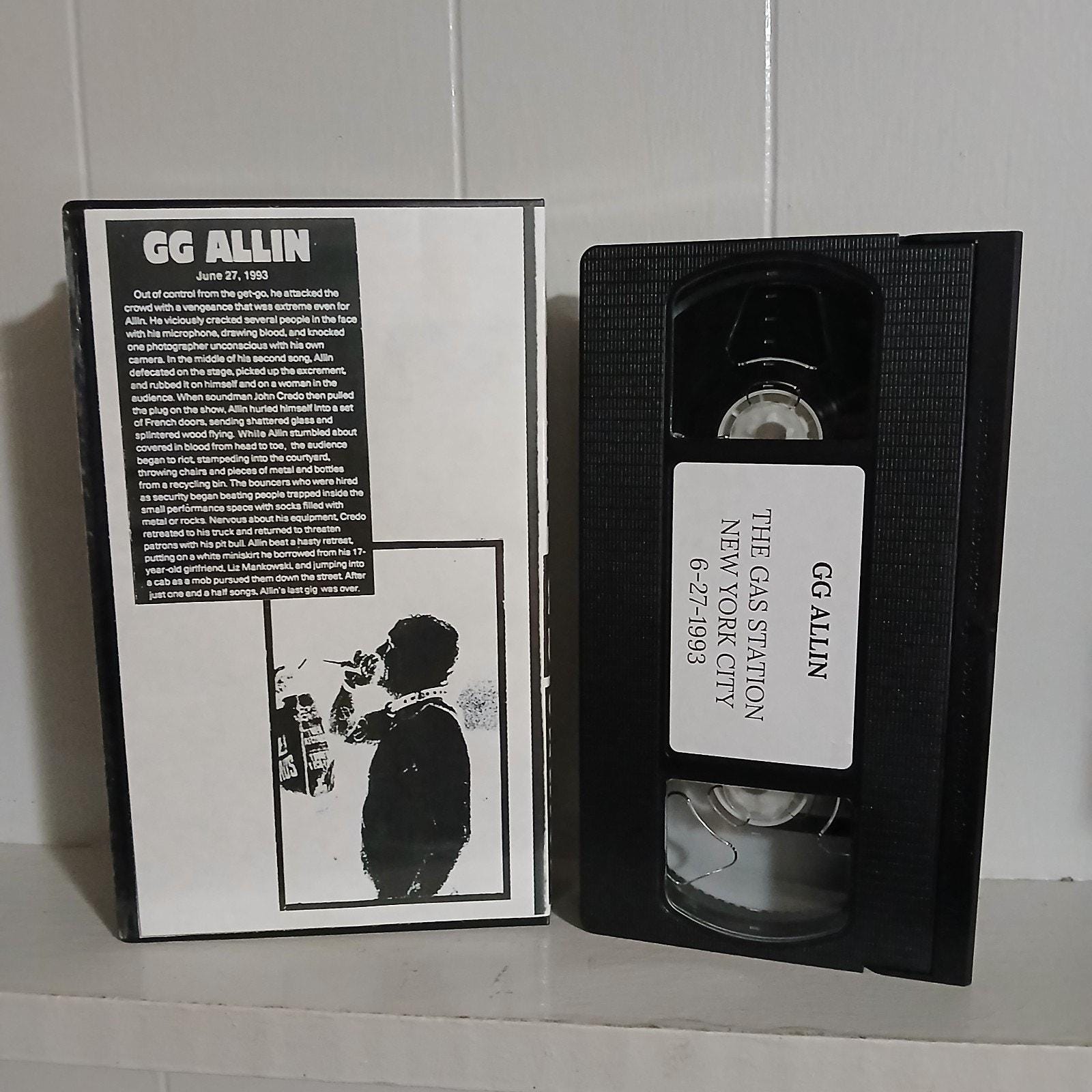 GG Allin Final Performance VHS the Gas Station NYC June 1993 Punk