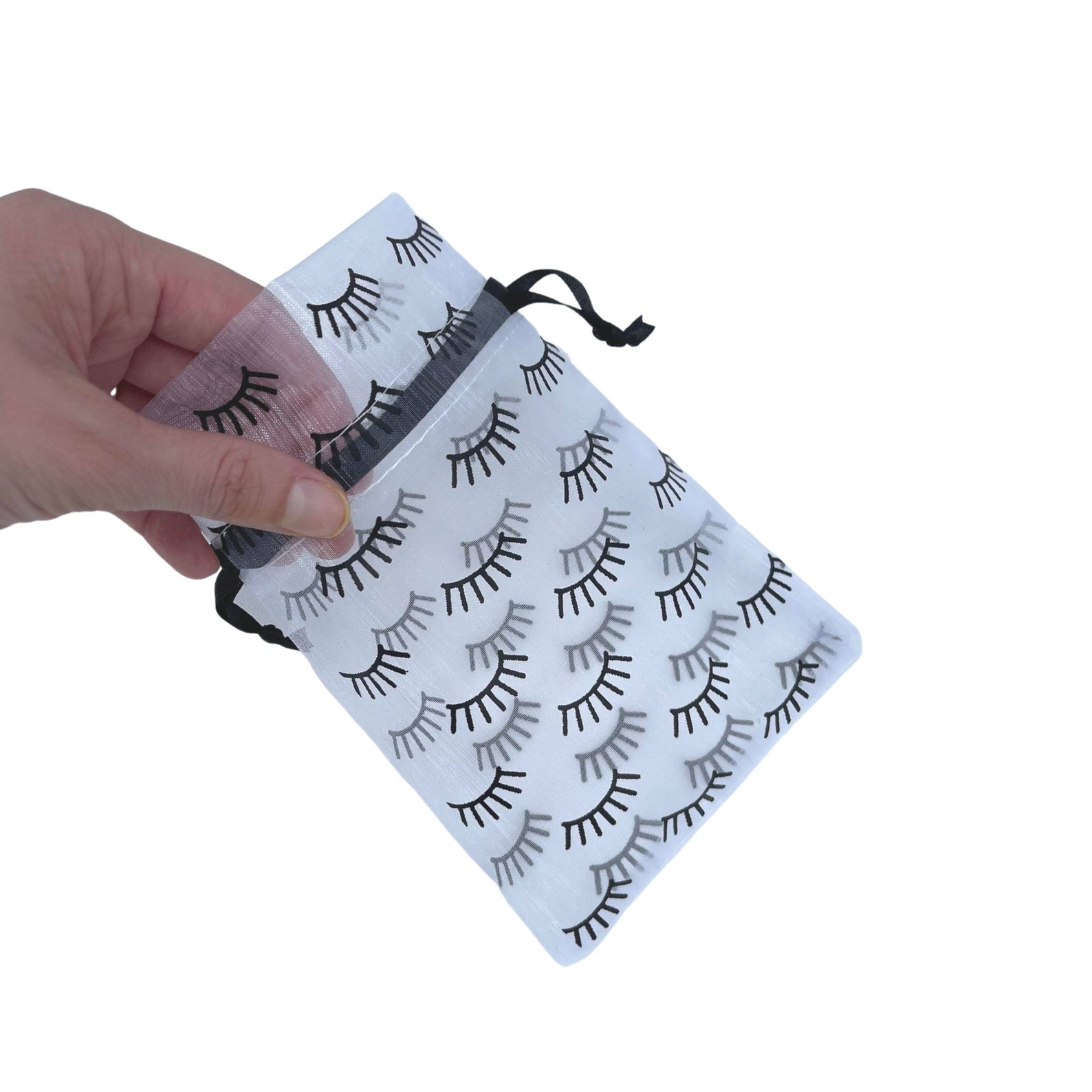Lash Print Organza Bag Size 5x7 Inch Lash Aftercare Etsy UK