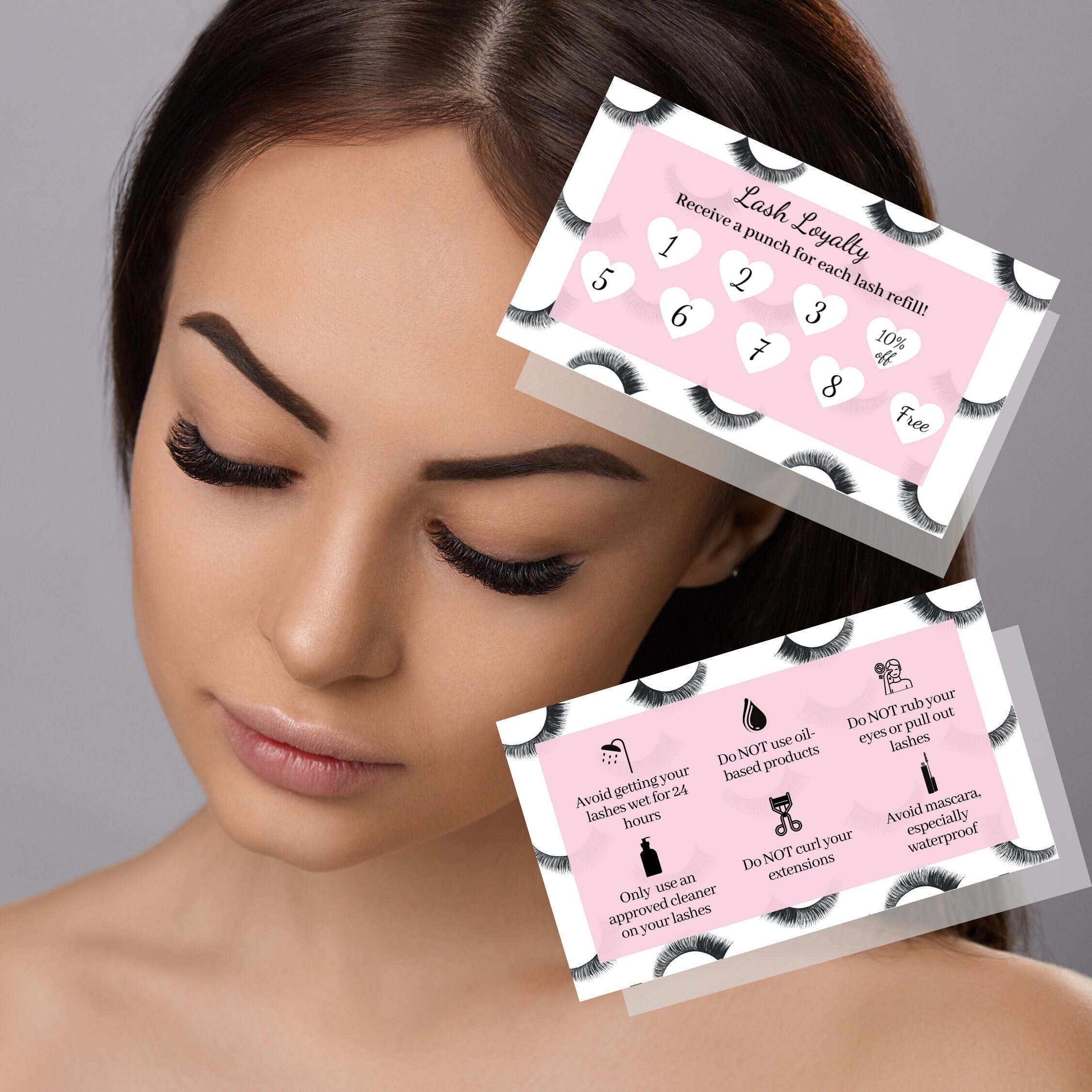 Lash Extension Aftercare Instructions and Filler Loyalty Etsy