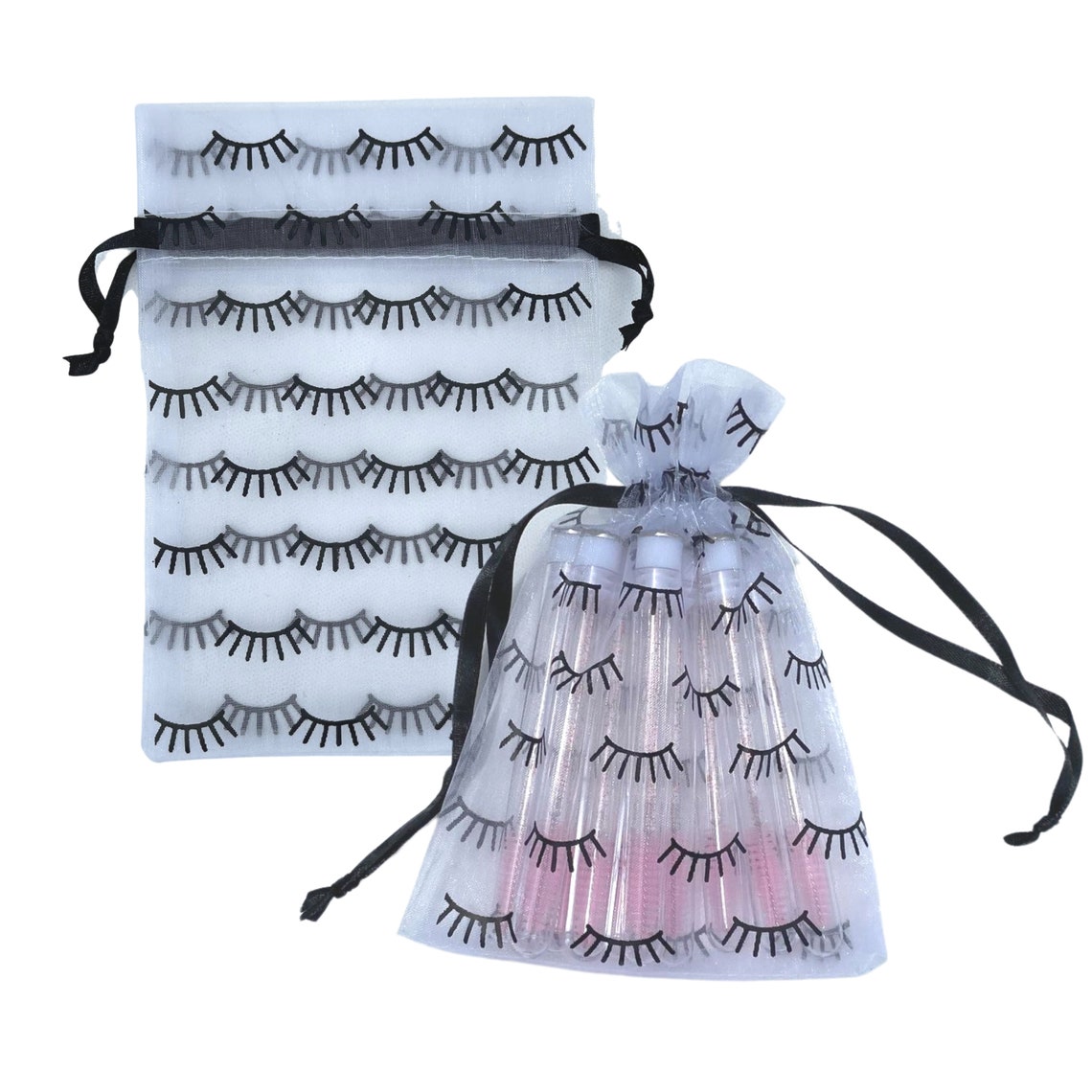 Lash Print Organza Bag Size 5x7 Inch Lash Aftercare Etsy
