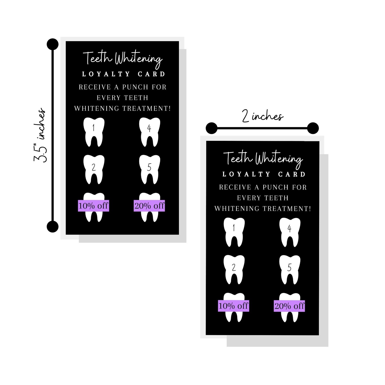 Teeth Whitening Loyalty Discount Card Physical Printed Etsy