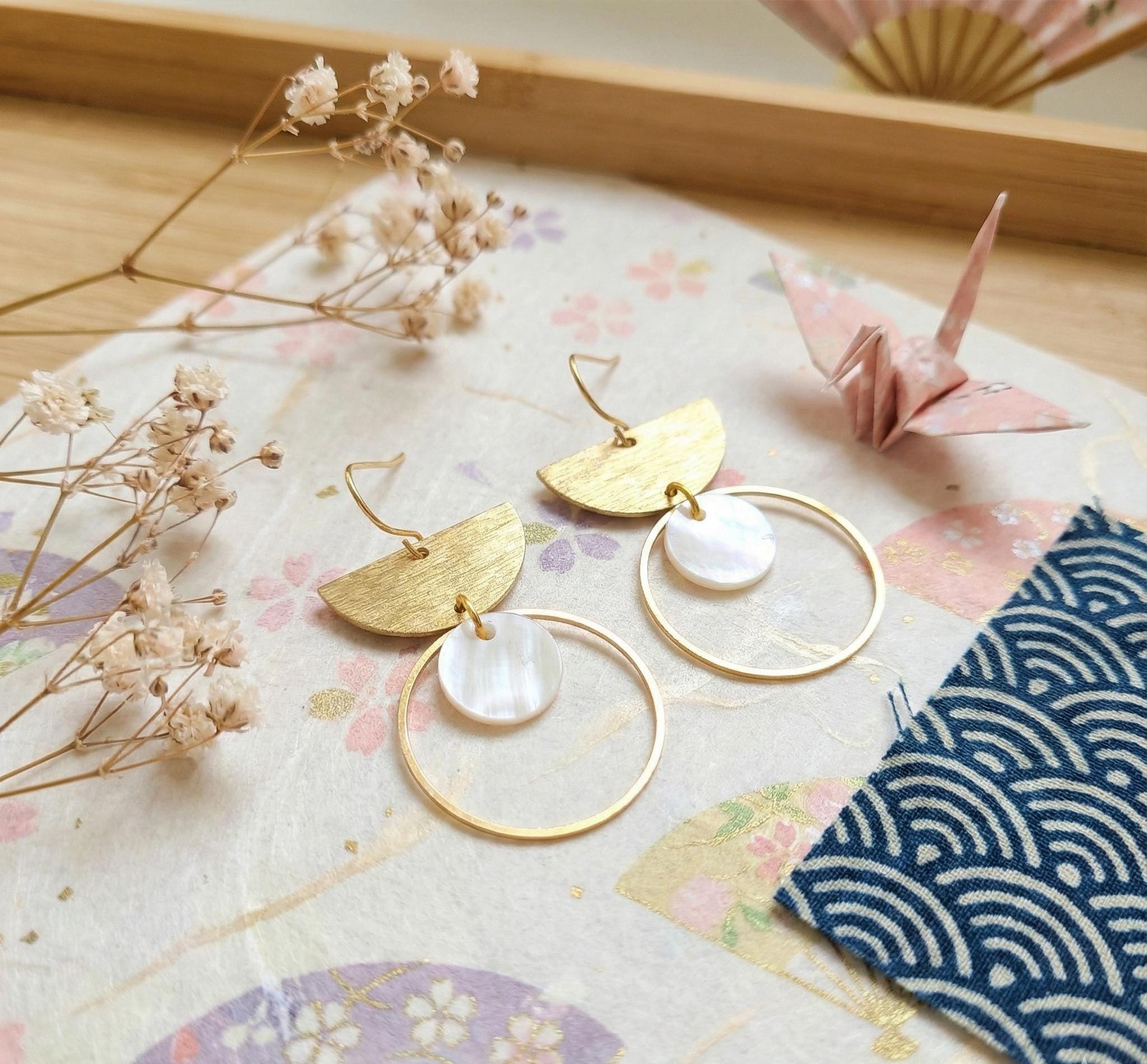Boucles d'oreilles Pendantes Or Blanc - Bijouterie Trabbia