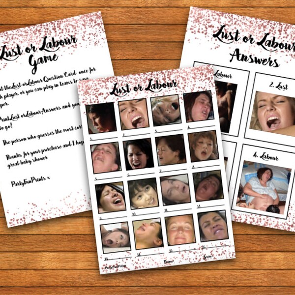 Love or Labor Baby Shower Game - Etsy