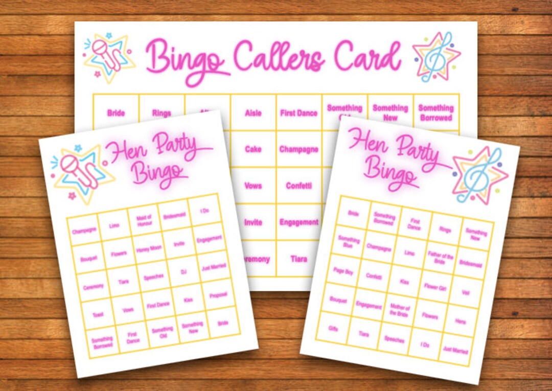 Hen Party Bingo Game MRS & MRS Version Printable PDF Print at — free download