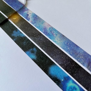Washi Tape Sample Set Galaxie | Nachthimmel, Universum, Weltraum, Masking Tape