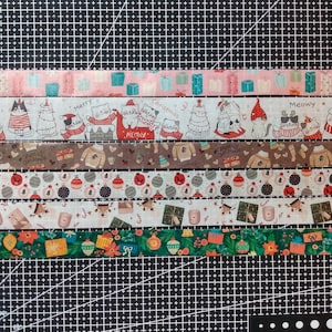 Wigilia Próbki taśmy Washi / Zima PET Choinka Koty Prezenty Zwierzęta Kawaii Śliczne Catmas Deco Taśma Prezent Bullet Journal