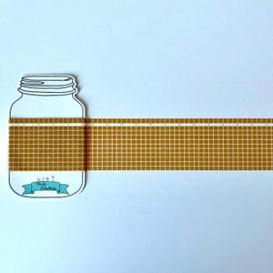 Próbka taśmy Washi Siatka Brązowa szeroka |  taśma maskująca w kratkę, geometryczna
