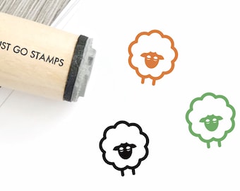 Sheep Rubber Stamp - Φ16mm/20mm/25mm Rubber Stamp - Animal Stamp - Wool Stamp