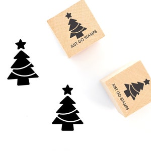 Tampon Sapin - Tampon Carré Φ20/30/40 mm - Tampons Noël - Tampons Sapin