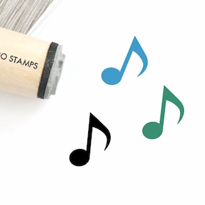 Music Rubber Stamp - Φ16mm/20mm/25mm Rubber Stamp - Music Notes Stamp - Melody Stamp