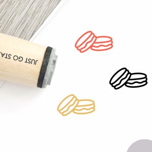 Macaron Rubber Stamp - Φ16mm/20mm/25mm Rubber Stamp - Macaron Stamp