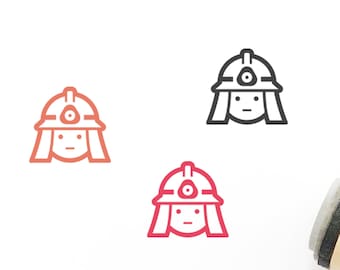 Sello de goma de los bomberos - Sello de goma de 16 mm / 20 mm / 25 mm - Sello de bombero - Sello de trabajo