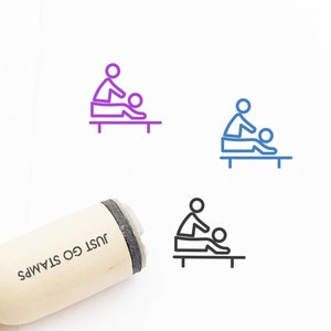 Massage Therapie Stempel - Φ16mm Mini Stempel - Bullet Journal Stempel - Spa Stempel - Beauty Stempel - Relax Stempel