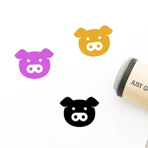Schwein-Stempel - 16mm/20mm/25mm Stempel - Mahlzeit Optionen Stempel - Hochzeit Party Menü Essen Tiere - Schweinefleisch Stempel