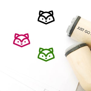 Timbro di gomma volpe - - 20mm/25mm Timbro di gomma - Animal Stamp - Forest Animal Stamp