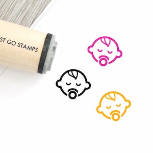 Baby Rubber Stamp - Φ16mm/20mm/25mm Rubber Stamp - Cute Baby Stamp - Daycare Stamp - Planner Stamp
