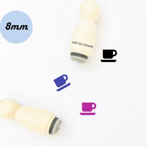 Tampon café - Mini tampon Φ8 mm - Tampon tasse - Tampon thé