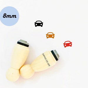 Car Rubber Stamp - Φ8mm Mini Stamp - Travel Stamp