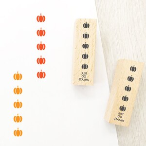 Cute Pumpkin Stripe Rubber Stamp - Φ10 x 45mm Mini Stamp - Decorative Stamp - Planner Stamp - Bullet Journal Stamp