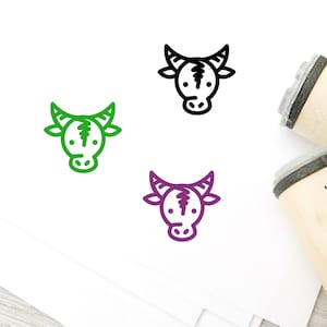 Kuh-Stempel - 16mm/20mm/25mm Stempel - Mahlzeit Optionen Stempel - Hochzeit Party Menü Essen Tiere - Rindfleisch Stempel