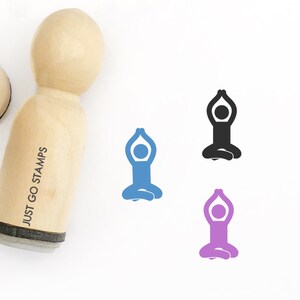 Yoga Rubber Stamp - Φ16mm/20mm/25mm Rubber Stamp - Yoga Pose Stamp - Yoga Position Stamp- Yoga, OM, Meditation Stamp - Sound of the Universe