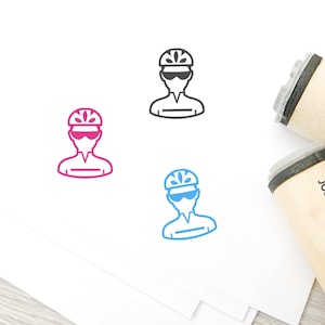 Bicycle Rubber Stamp - Φ16mm/20mm/25mm Rubber Stamp - Transportation Stamp