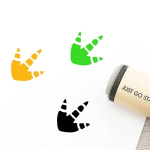 Dinosaur Footprint Rubber Stamp - Φ16mm/20mm/25mm Rubber Stamp - Animal Stamp - Footprint Stamp