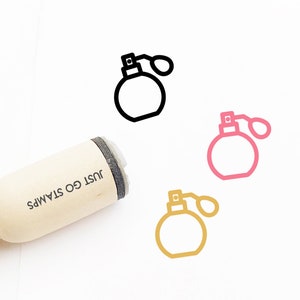 Timbro di gomma profumo - 16mm/20mm/25mm Timbro di gomma - Bullet Journal Stamp - Profumo Bottiglia Timbro - Beauty Stamp - Timbro Donna
